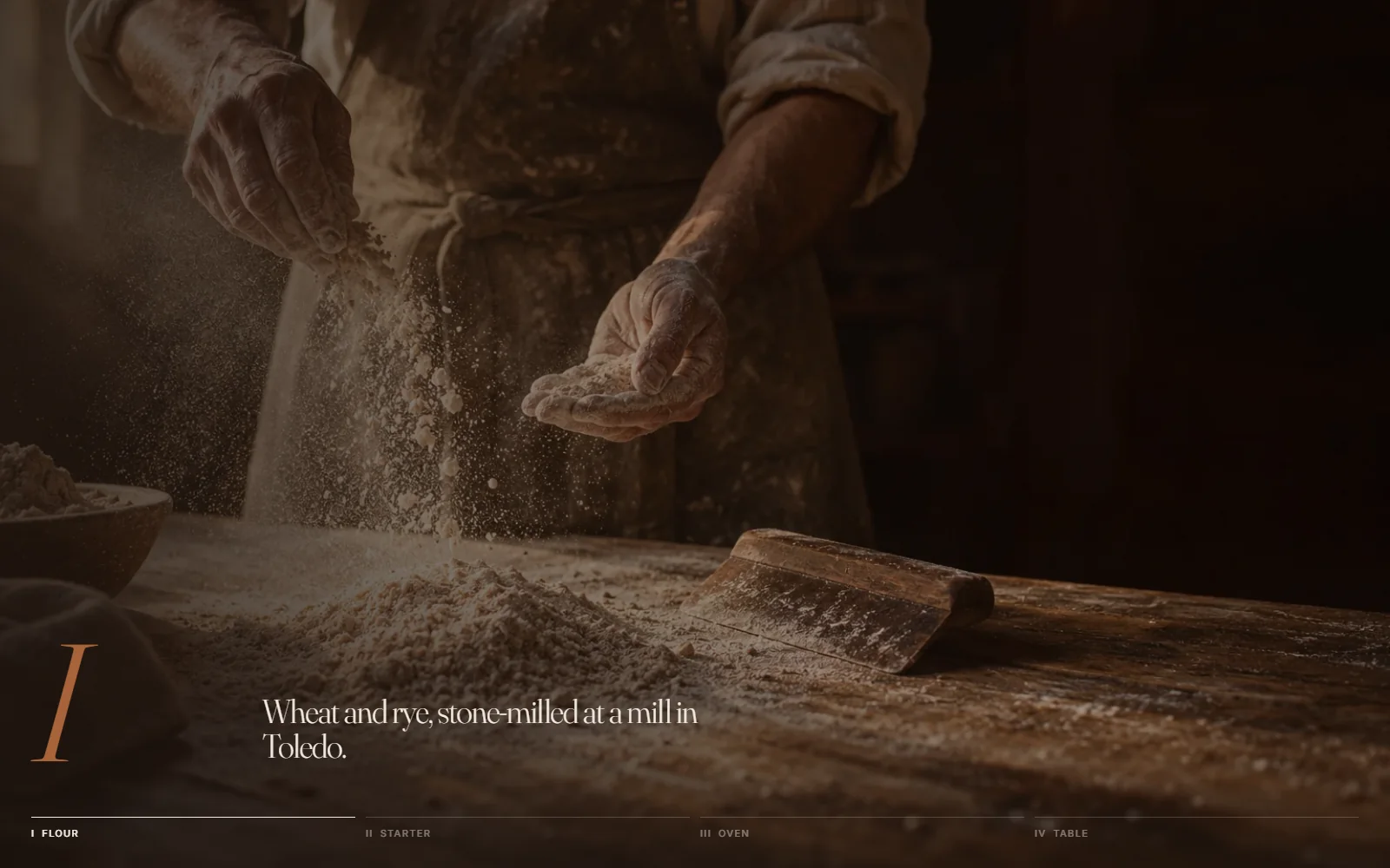 Fournil, flour section