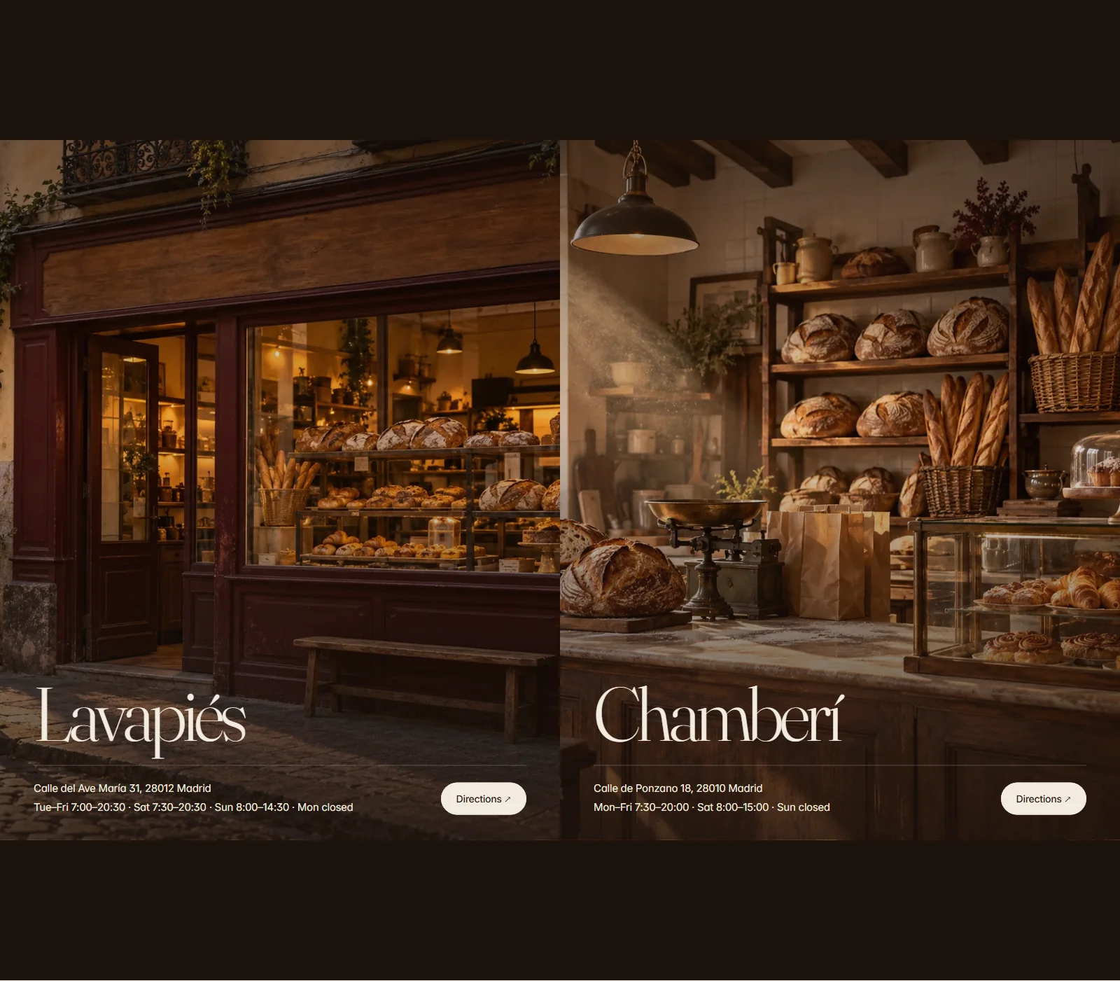 Fournil, shops section