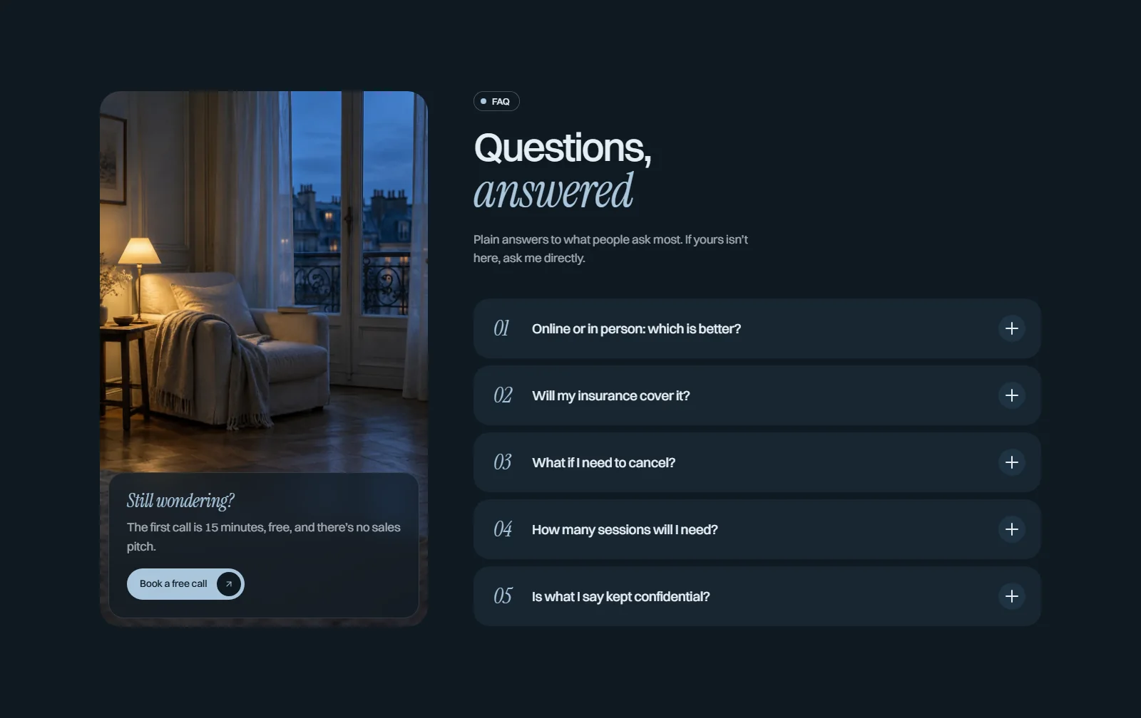 Lull, faq section